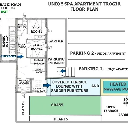 Unique - Garden With Private Heated Massage Pool Only For Trogir
